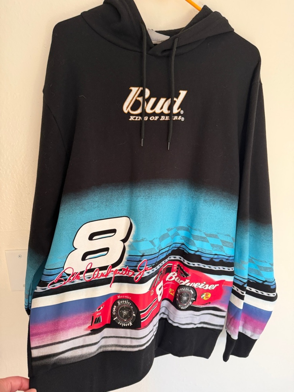 Budweiser Black Blue Racing Graphic Hoodie - Men
